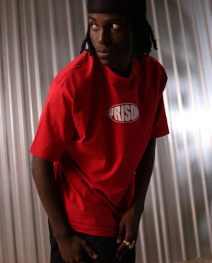 Camiseta Oversized Oval Mark Vermelha