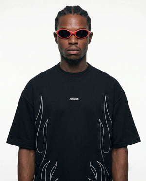 Camiseta Oversized Flame Prison X - Frente flat
