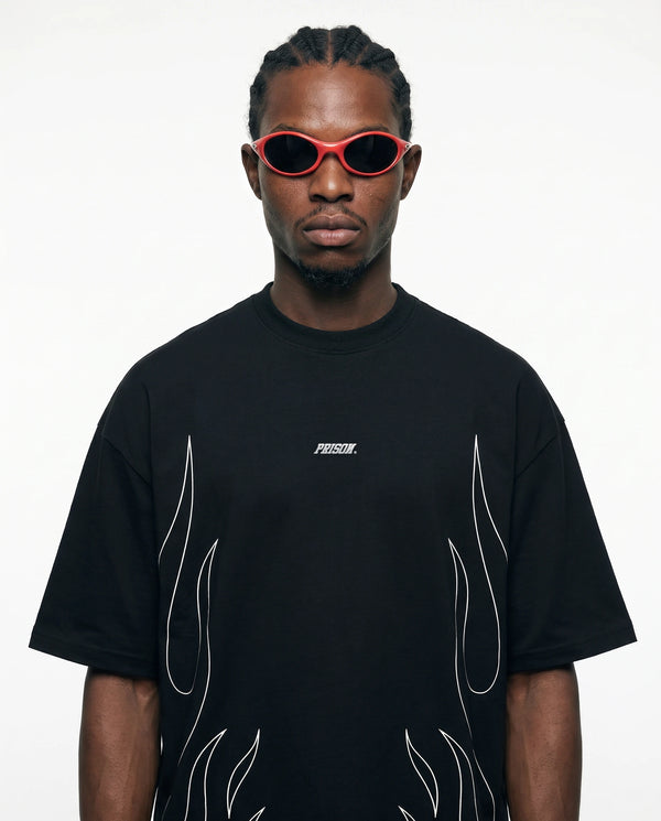 Camiseta Oversized Flame Prison X - Frente flat