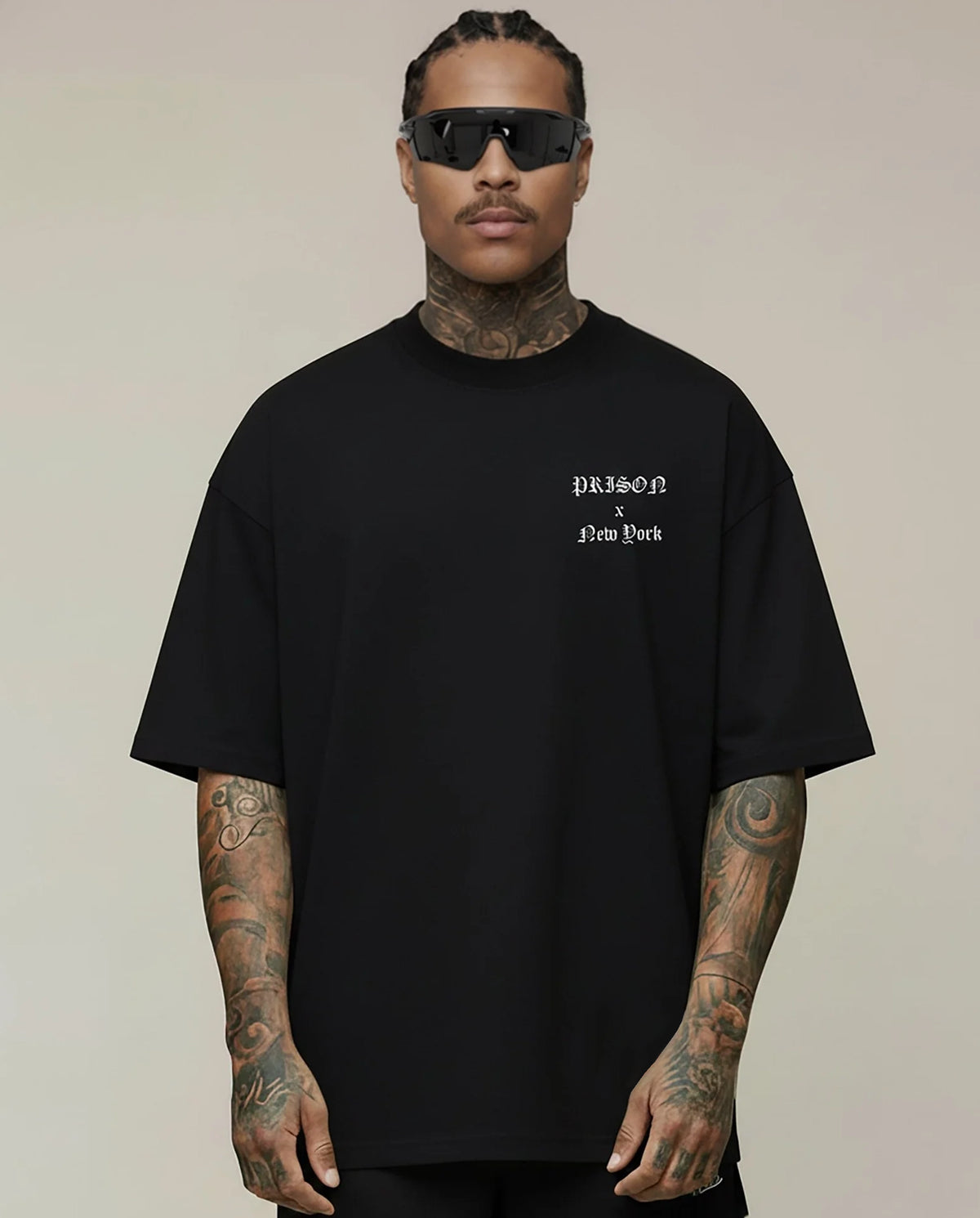 Oversized black workout t-shirt