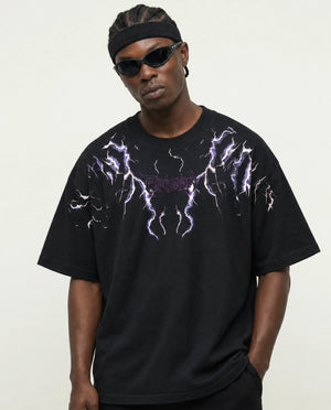 Camiseta Oversized Lightning Preta