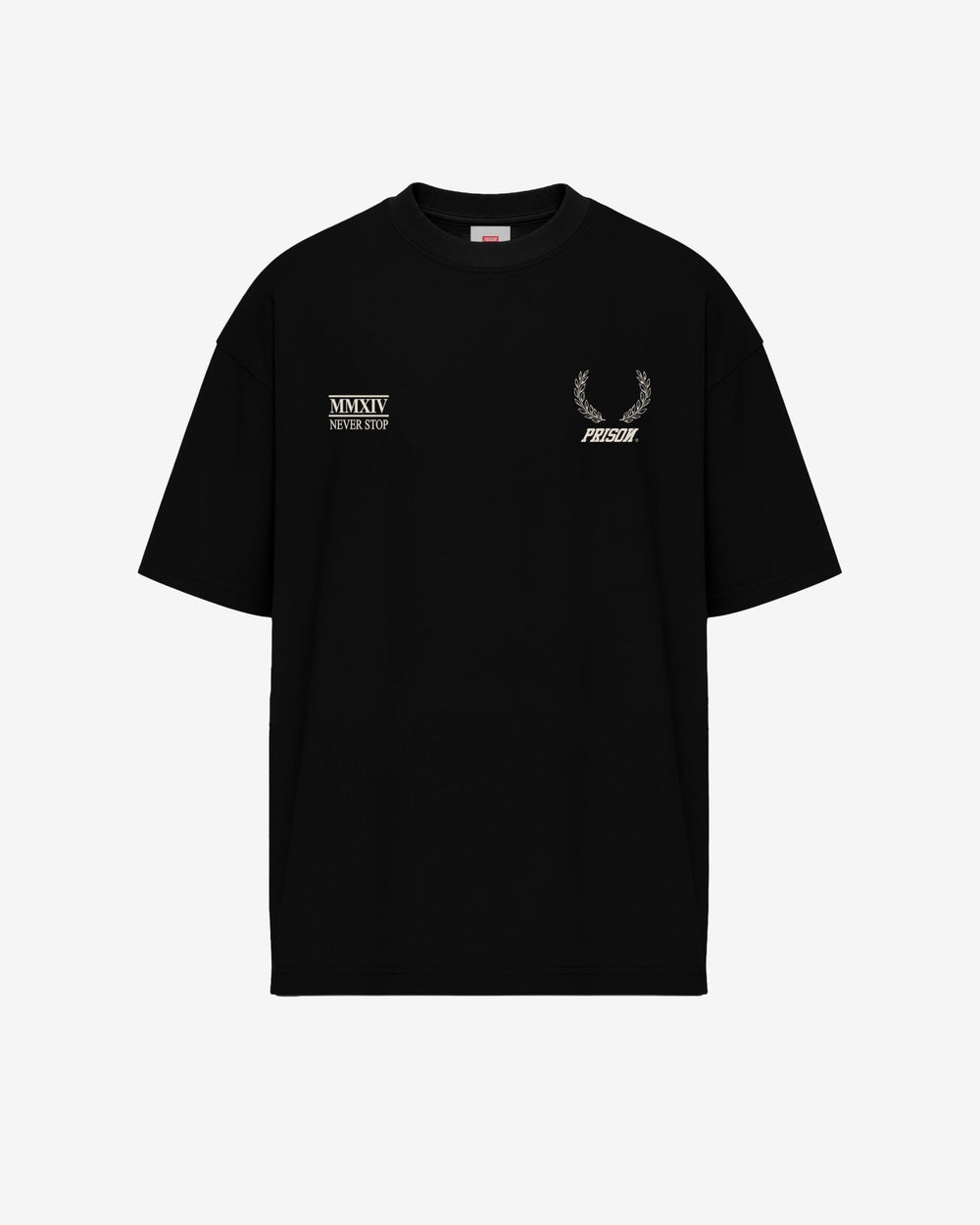 Camiseta oversized never stop preta - Prison®Camiseta