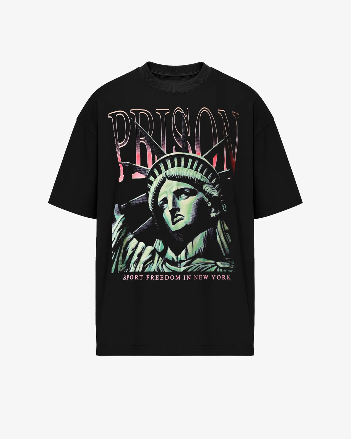 Camiseta Oversized Retrato da Liberdade Preta
