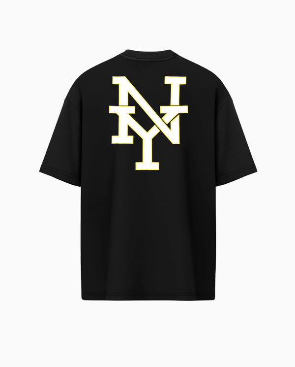Camiseta Oversized New York Varsity Preta