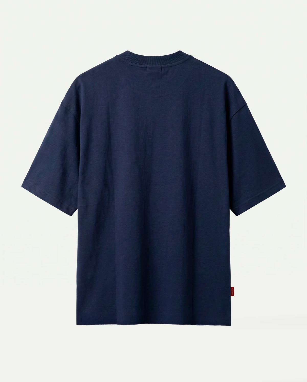 Costas da camiseta oversized masculina azul marinho New York Prison