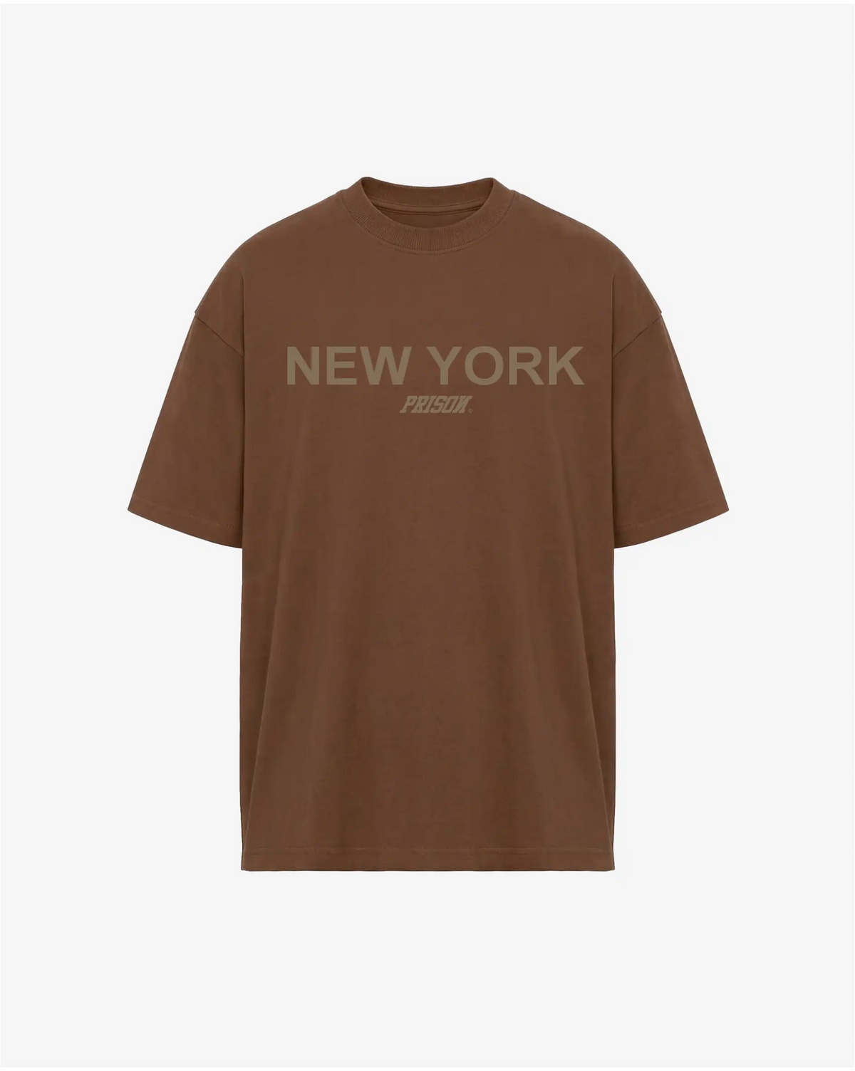Camiseta Oversized New York Prison Brown