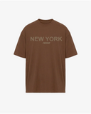 Camiseta Oversized New York Prison Brown