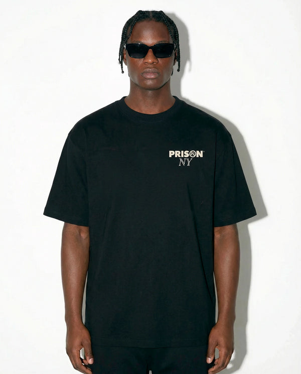 Camiseta Oversized NY Minimal Logo Preta