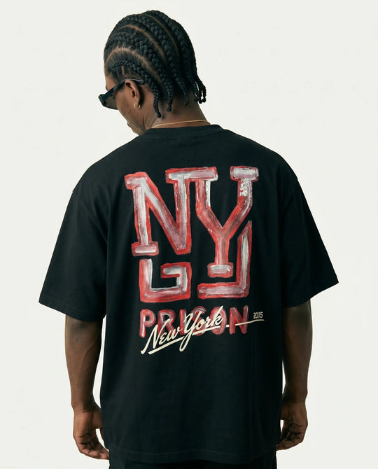 Camiseta Oversized Grafite NY Preta