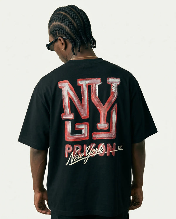 Camiseta Oversized Grafite NY Preta