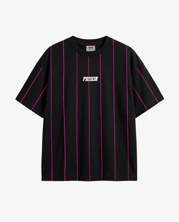 Camiseta Prison Listrada Pink Lines Preta