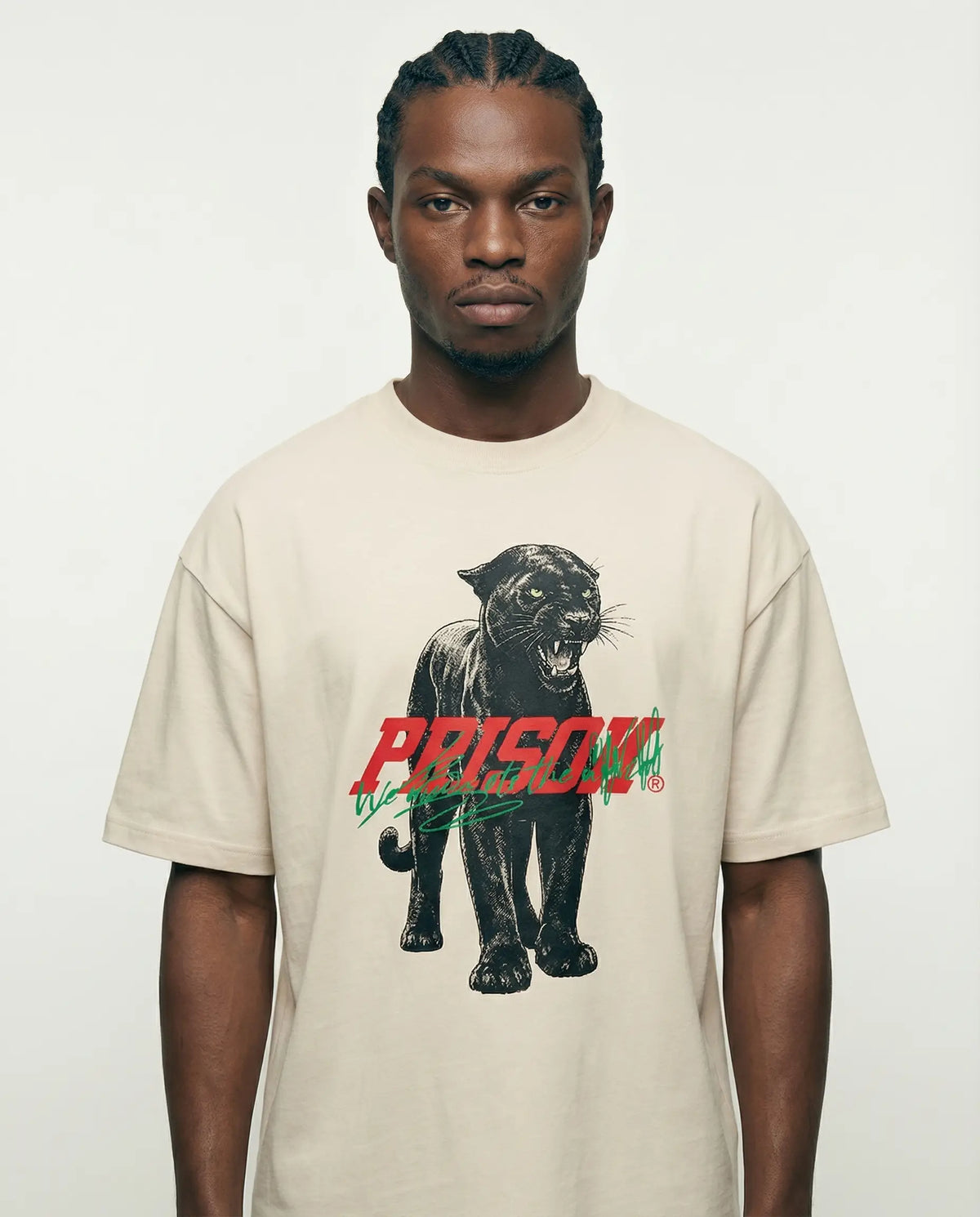 Camiseta Oversized Off-White Phanter Prison