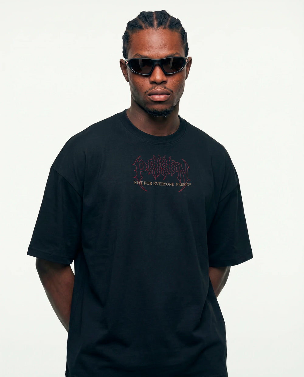 Camiseta Oversized Thorns Prison Preta