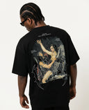 Camiseta Oversized Gothic Ascension Preta