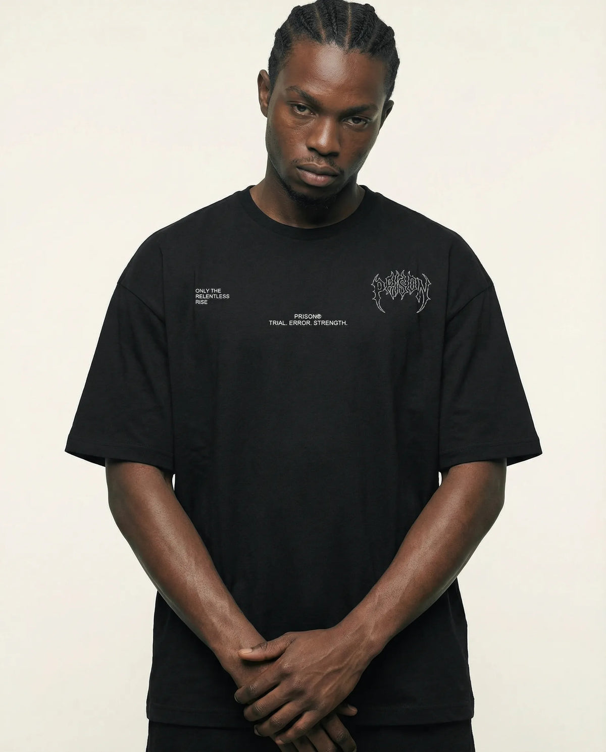 Camiseta Oversized Gothic Ascension Preta