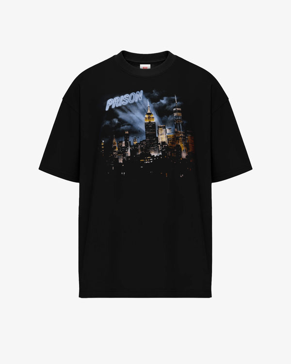 Camiseta Oversized NYC Skyline Night Preta