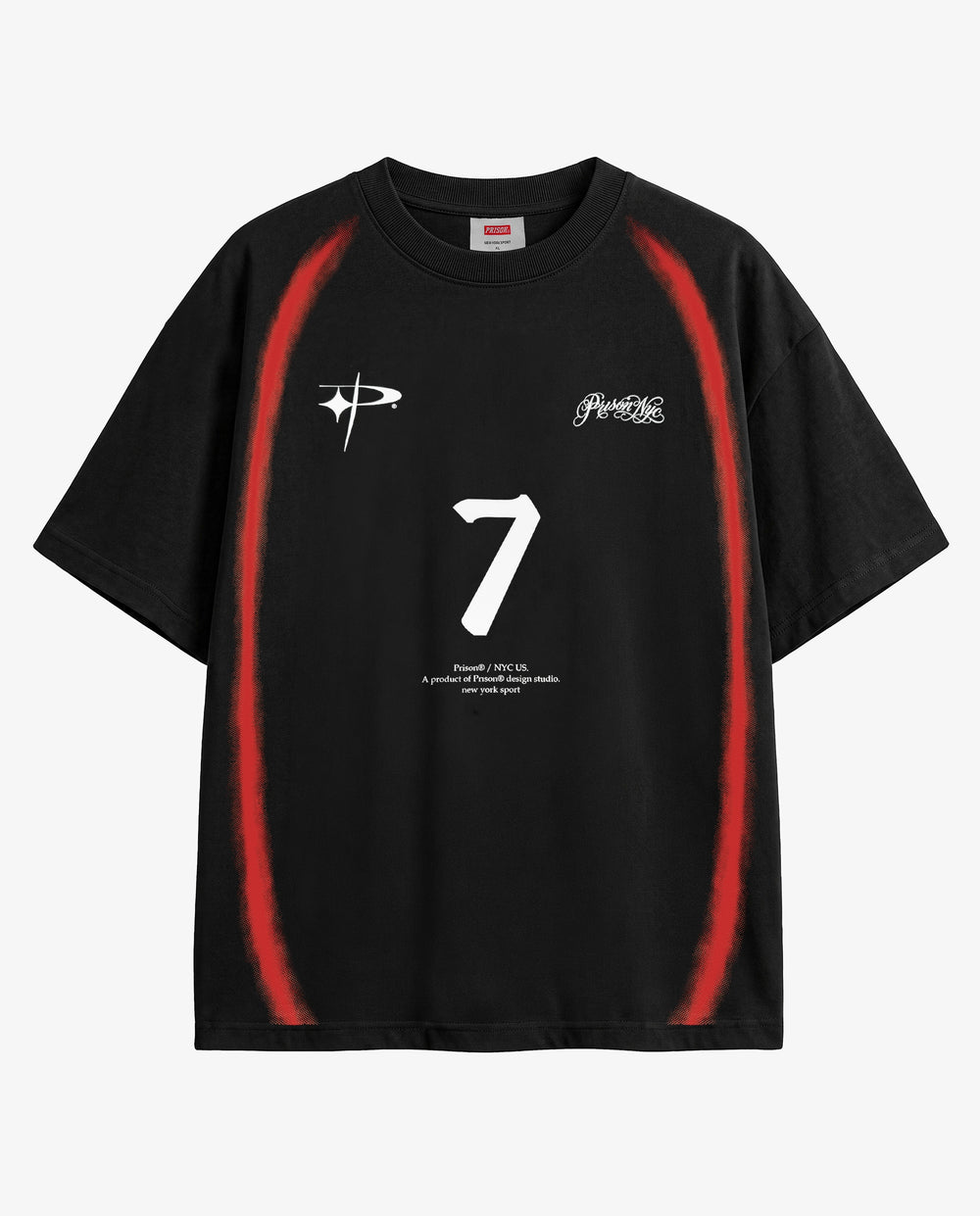 Camiseta Oversized Seven Flames Preta