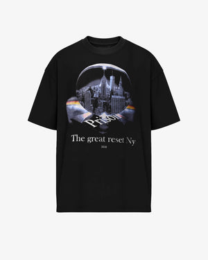 Camiseta Oversized Great Reset NY Preta