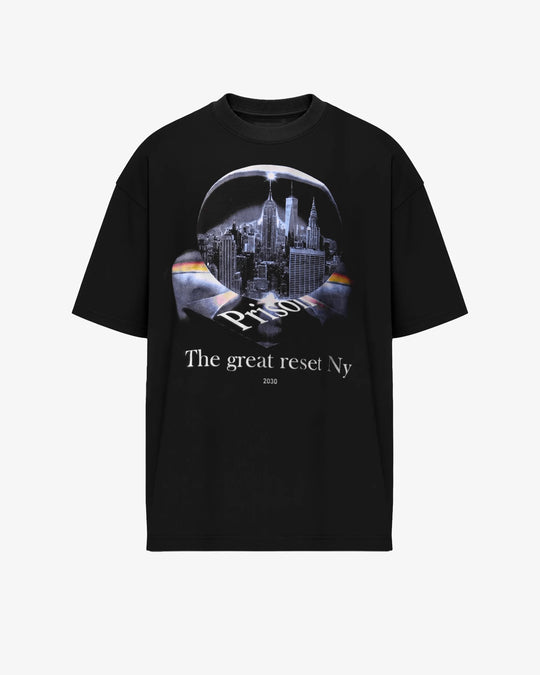 Camiseta Oversized Great Reset NY Preta