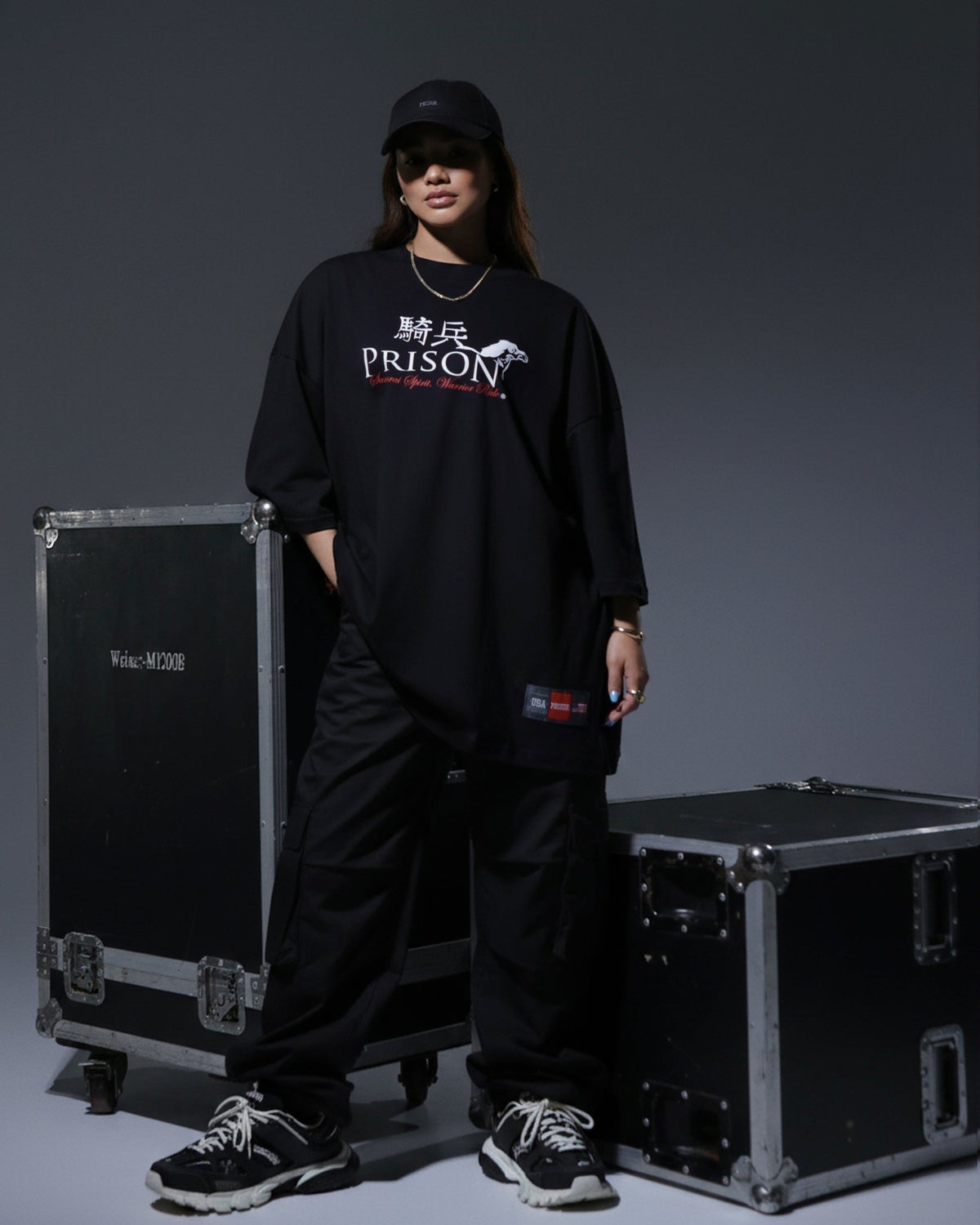 Camiseta oversized samurai preta - Prison®Camiseta