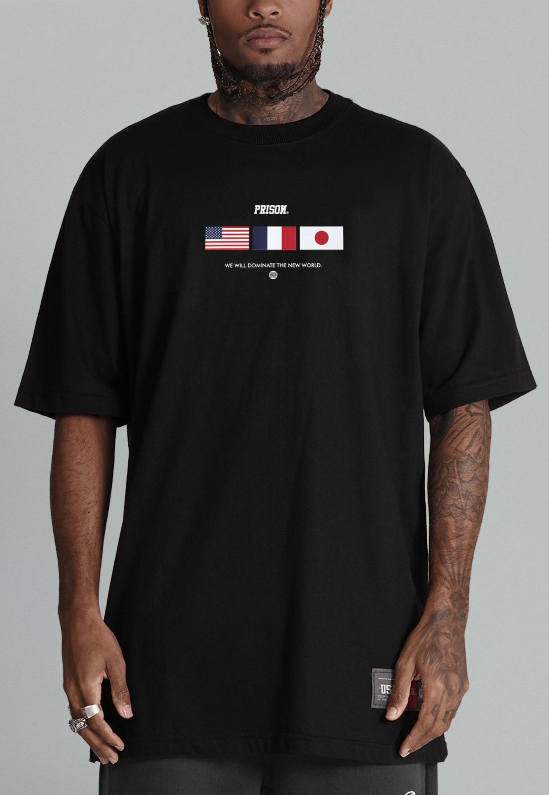 Camiseta Oversized The New World Preta - Prison®Camiseta