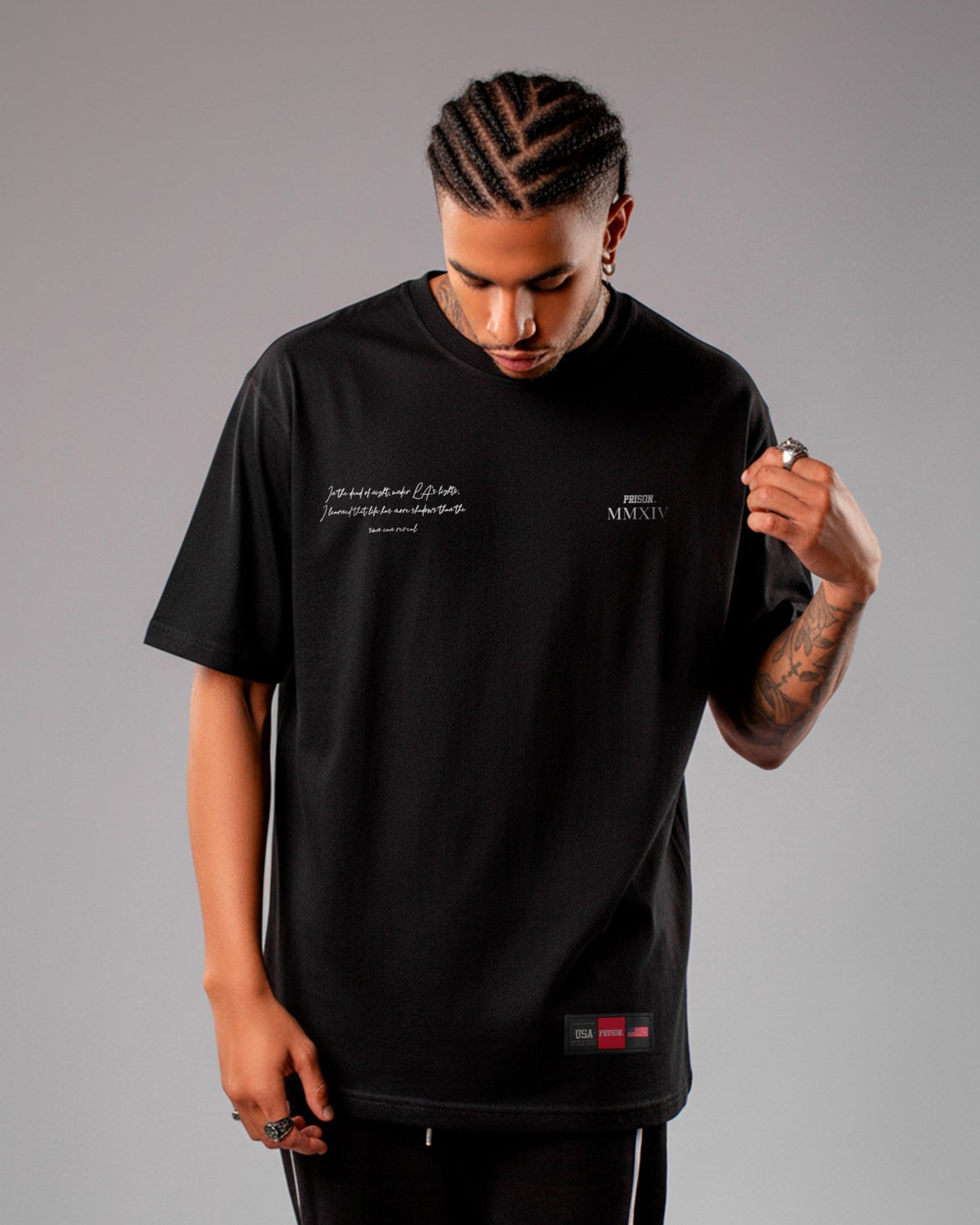 Camiseta oversized wolfs preta - Prison®Camiseta