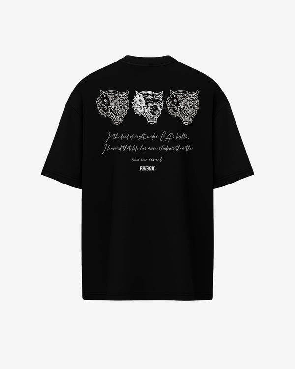Camiseta oversized wolfs preta - Prison®Camiseta