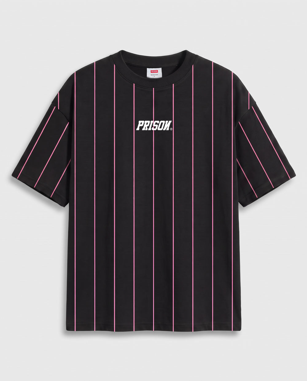 Camiseta Streetwear Prison Listrada Pink Lines Preta