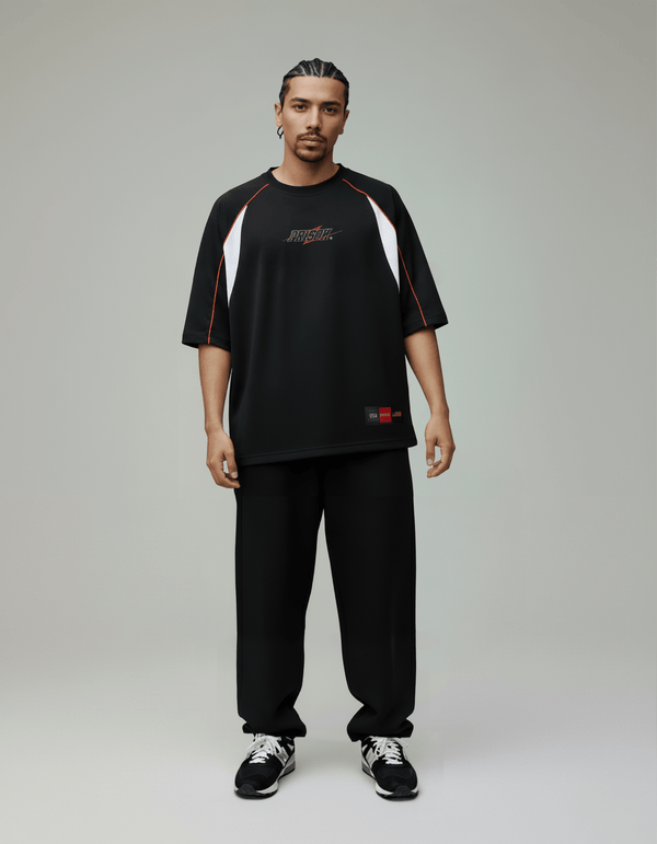 Camiseta raglan 3/4 over 93 preta - Prison®Camiseta