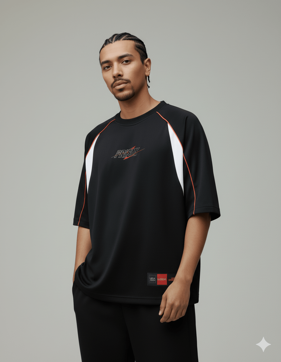 Camiseta raglan 3/4 over 93 preta - Prison®Camiseta