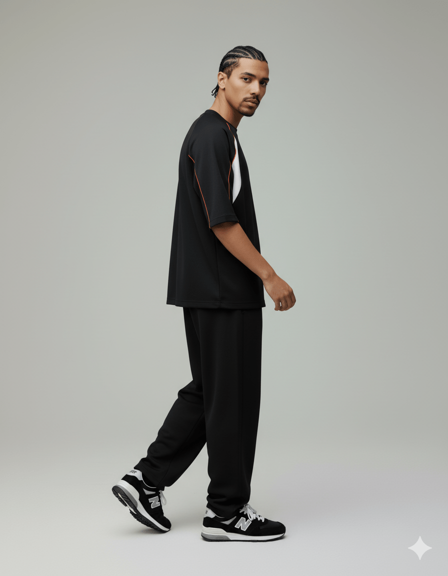 Camiseta raglan 3/4 over 93 preta - Prison®Camiseta