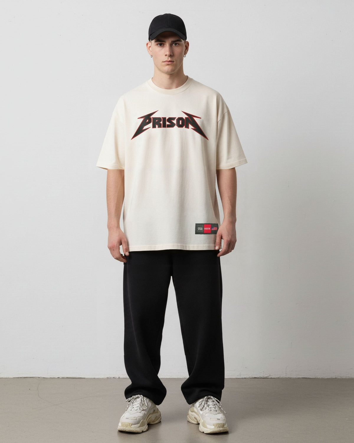 Camiseta rock oversized off white - Prison®Camiseta