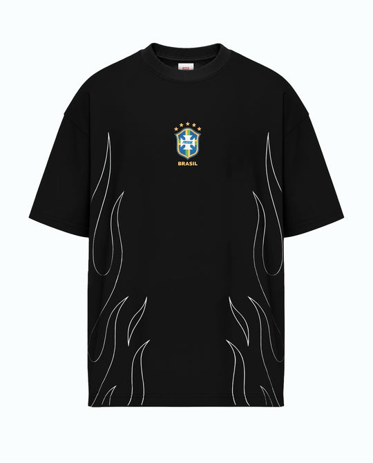 Camiseta Seleção Brasileira Prison® Flame Preta