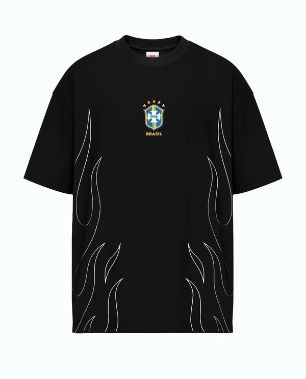 Camiseta Seleção Brasileira Prison® Flame Preta