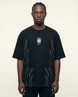 Camiseta Seleção Brasileira Prison® Flame Preta