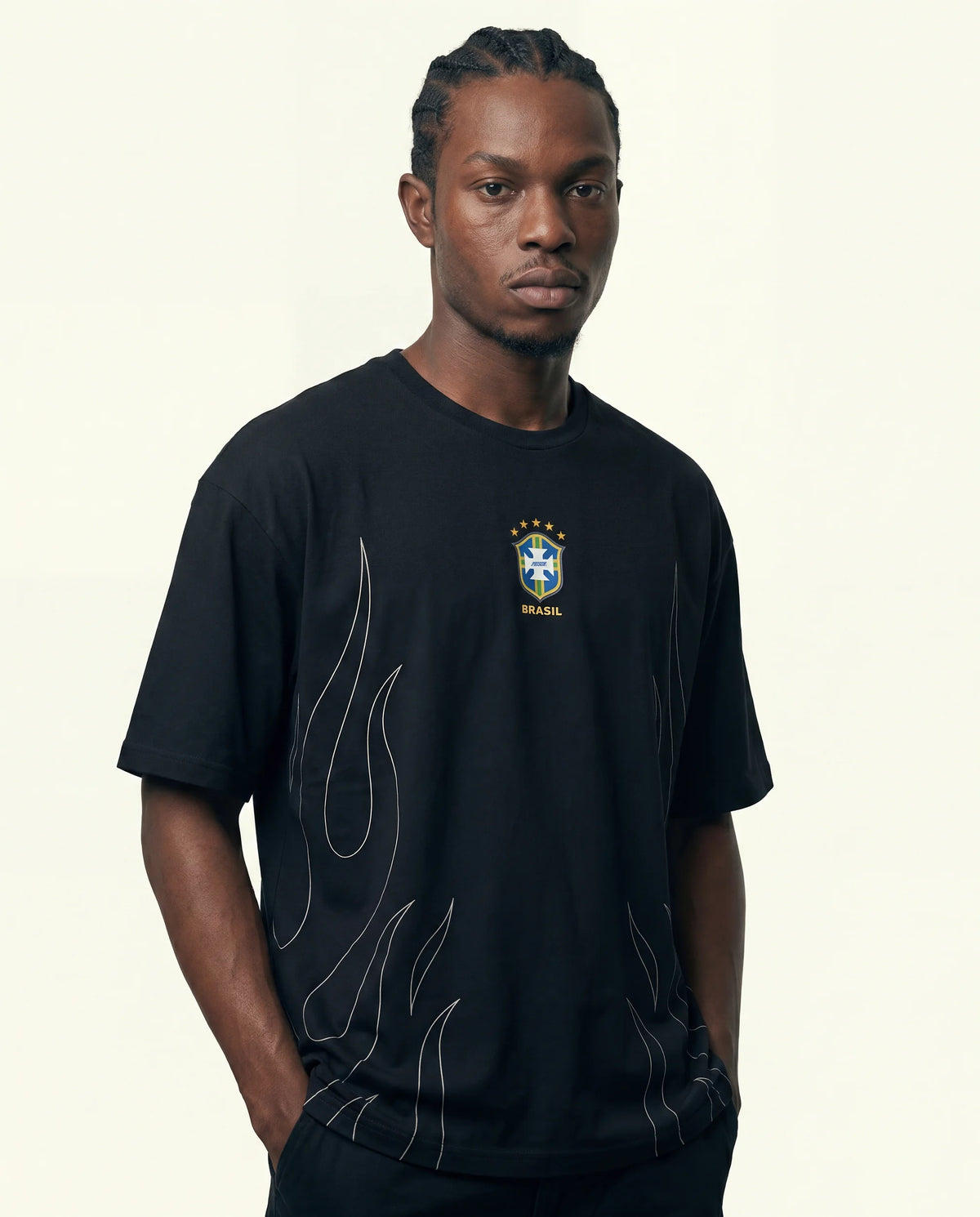 Camiseta Seleção Brasileira Prison® Flame Preta