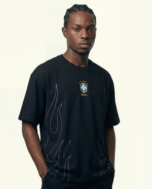 Camiseta Seleção Brasileira Prison® Flame Preta