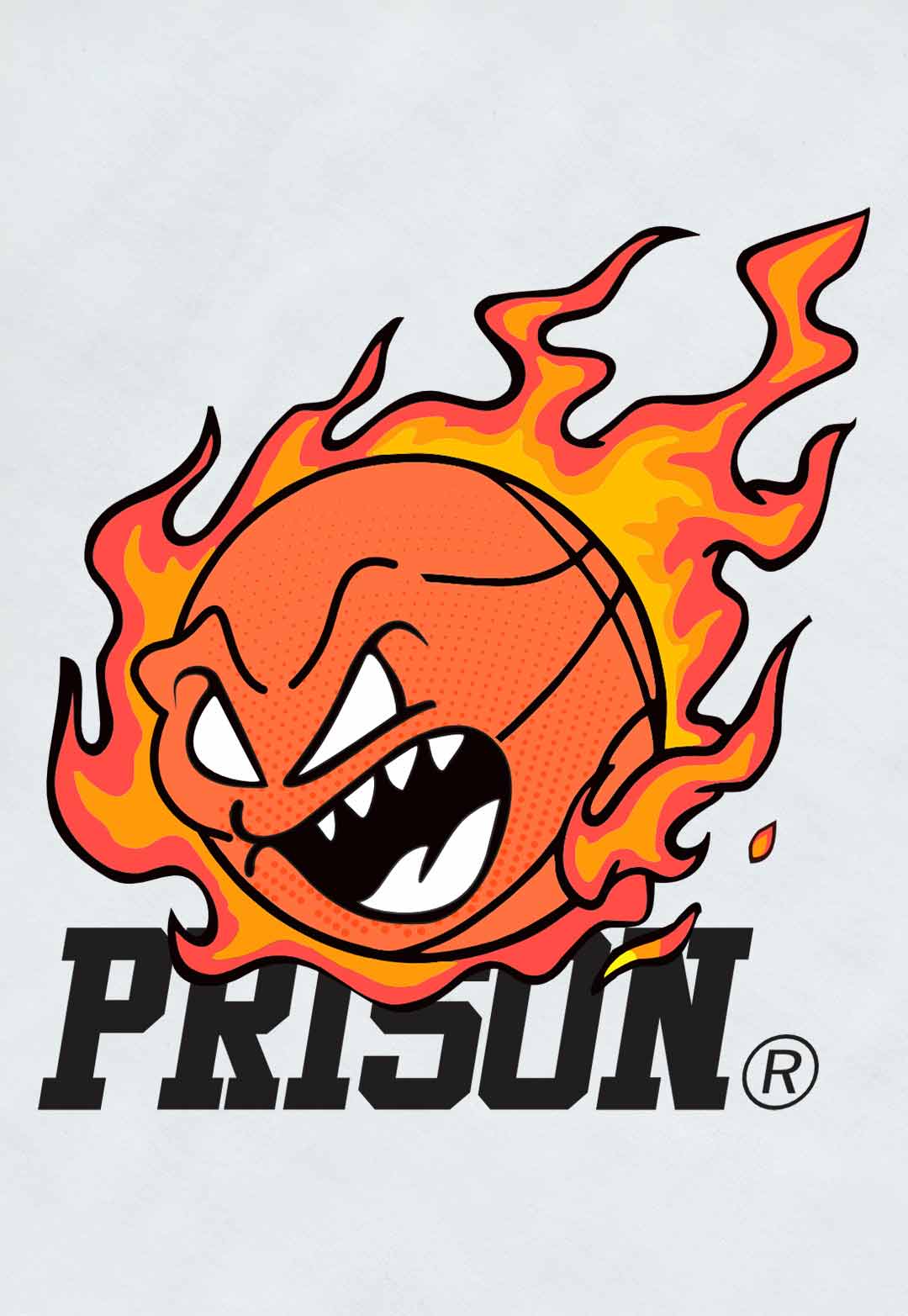 Camiseta Streetwear Basket Fireball Branca - Prison®Camiseta