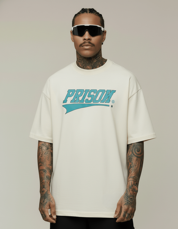 Off-white streetwear t-shirt with box logo.