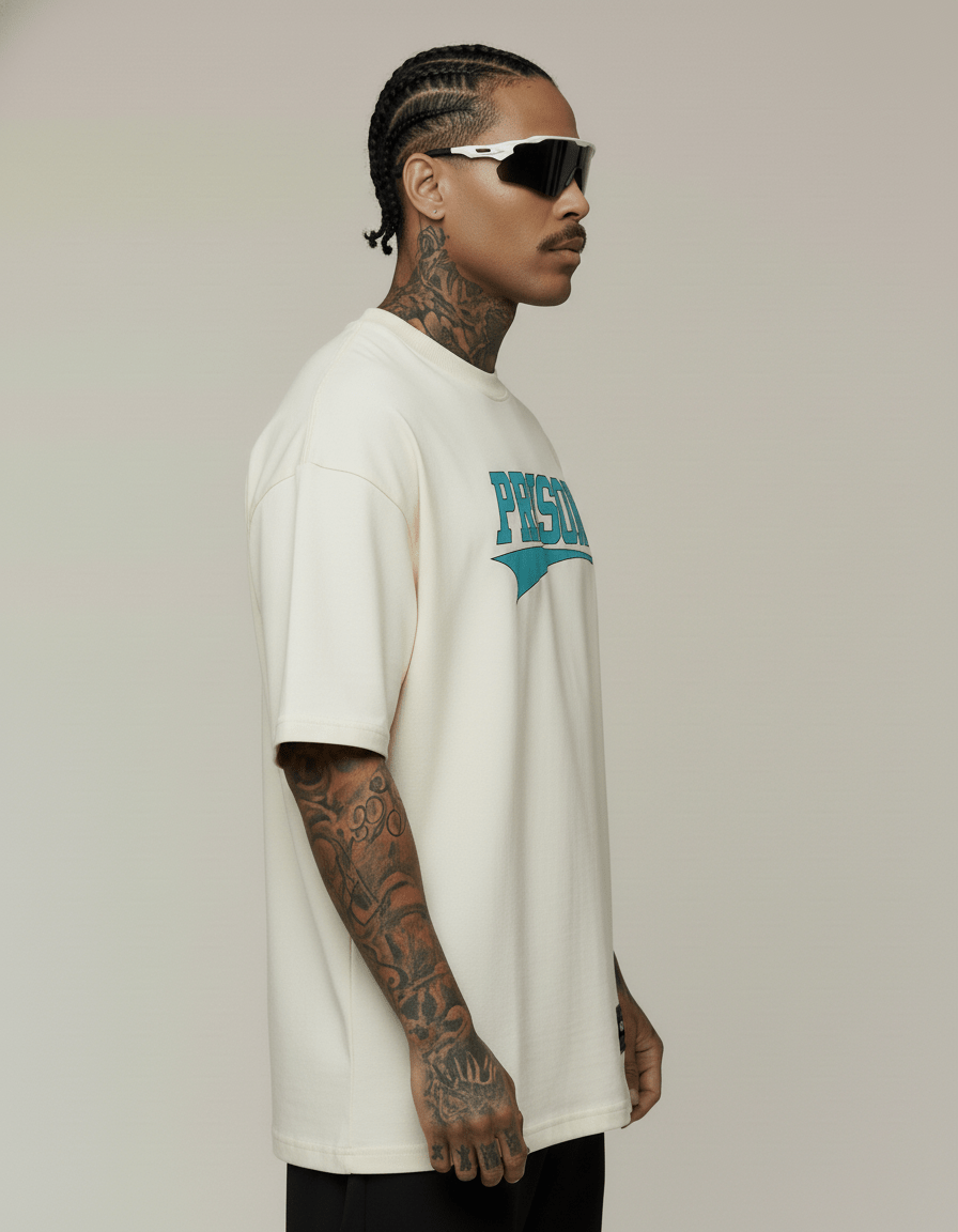 Camiseta streetwear box logo off white - Prison®Camiseta