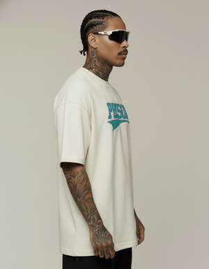 Off-white streetwear t-shirt with box logo.
