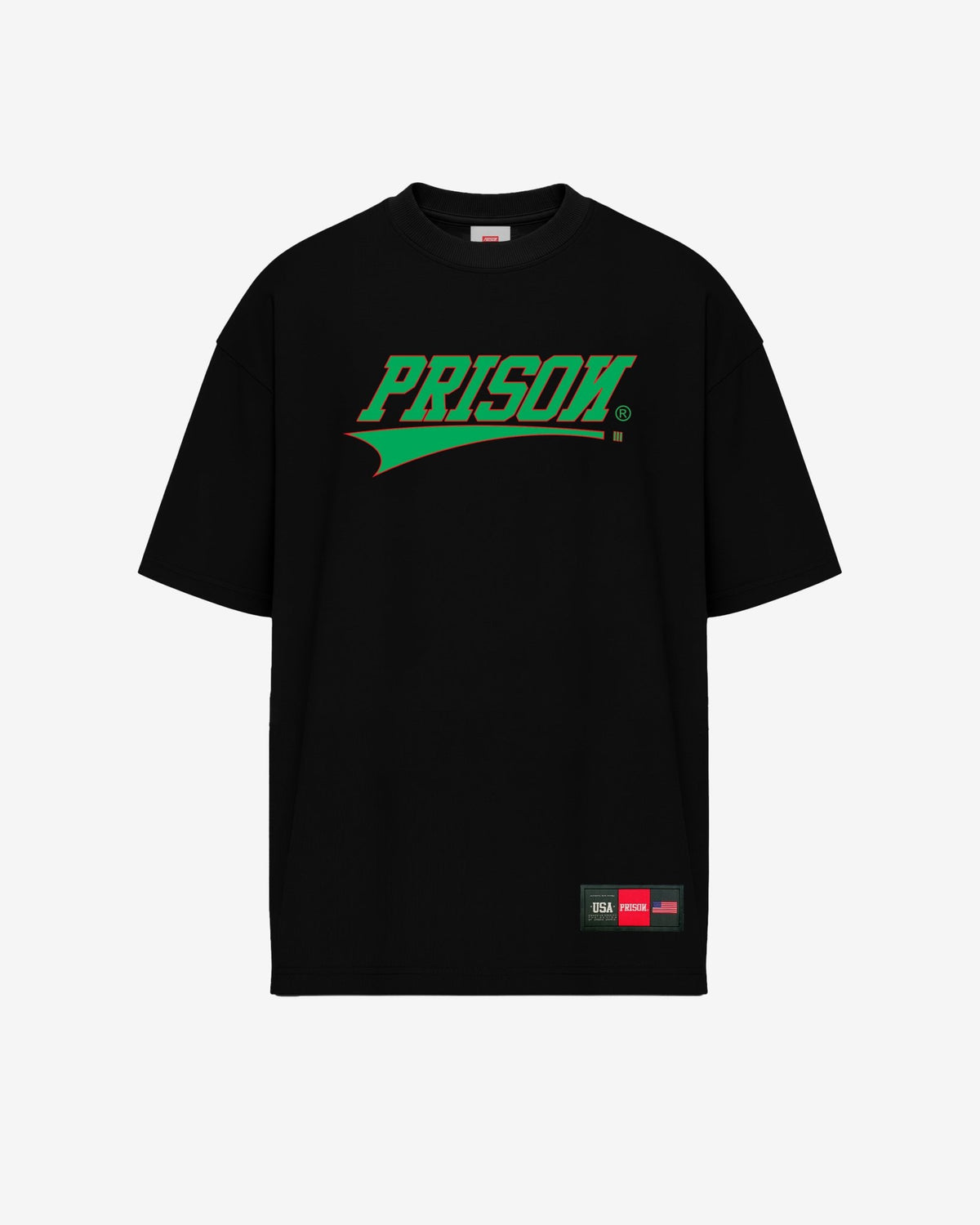 Camiseta streetwear box logo preta - Prison®Camiseta