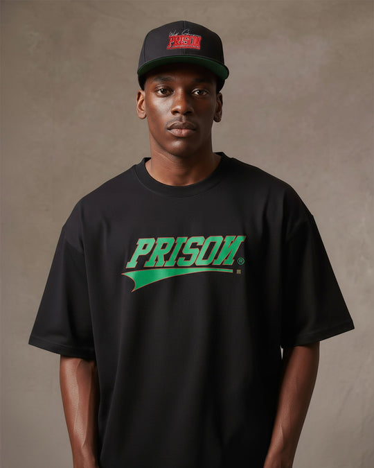 Camiseta streetwear box logo preta - Prison®Camiseta