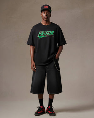 Camiseta streetwear box logo preta - Prison®Camiseta