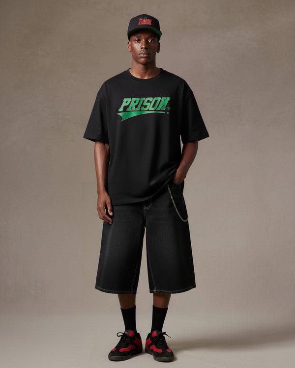 Camiseta streetwear box logo preta - Prison®Camiseta