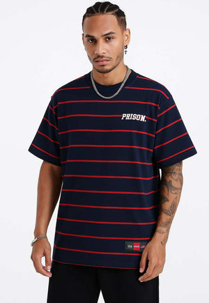 Camiseta Streetwear Listrada Azul - Prison®Camiseta