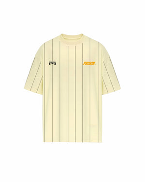 Yellow striped streetwear t-shirt