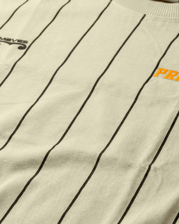 Yellow striped streetwear t-shirt