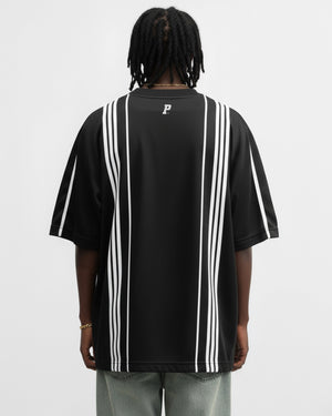 Camiseta listrada masculina preta