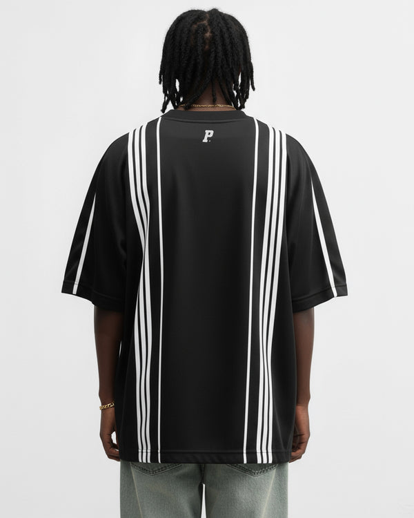 Camiseta listrada masculina preta